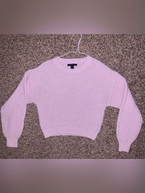 Forever 21 Light Pink Crewneck Knit Pullover